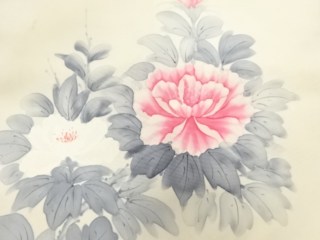 JAPANESE KIMONO / ANTIQUE NAGOYA OBI / SHIOZE / FLOWER / ARTISAN WORK